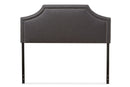 Aimi Dark Gray Fabric Upholstered Full Size Headboard Baxton