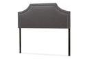 Aimi Dark Gray Fabric Upholstered King Size Headboard Baxton