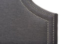 Aimi Dark Gray Fabric Upholstered King Size Headboard Baxton