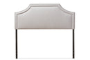 Aimi Grayish Beige Fabric Upholstered Queen Size Headboard Baxton