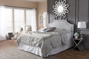 Aimi Grayish Beige Fabric Upholstered King Size Headboard Baxton