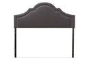 Morigan Dark Gray Fabric Upholstered Full Size Headboard Baxton