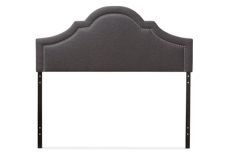 Morigan Dark Gray Fabric Upholstered Queen Size Headboard Baxton