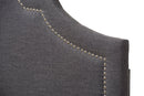 Morigan Dark Gray Fabric Upholstered Full Size Headboard Baxton