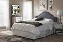 Morigan Dark Gray Fabric Upholstered Queen Size Headboard Baxton