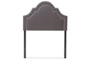 Morigan Dark Gray Fabric Upholstered Twin Size Headboard Baxton