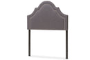 Morigan Dark Gray Fabric Upholstered Twin Size Headboard Baxton