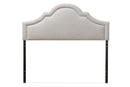 Morigan Grayish Beige Fabric Upholstered King Size Headboard Baxton