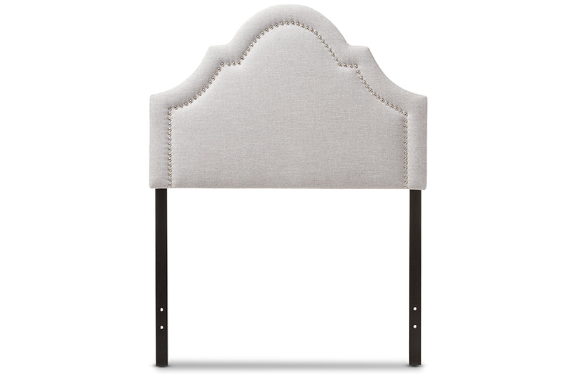 Morigan Modern and Contemporary Grayish Beige Fabric Upholstered Twin Size Headboard