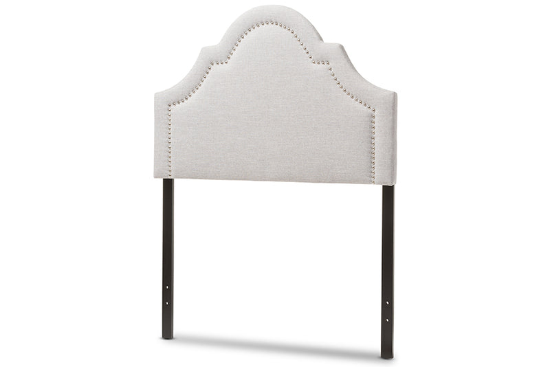 Morigan Modern and Contemporary Grayish Beige Fabric Upholstered Twin Size Headboard