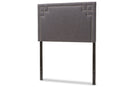 Viva Dark Gray Fabric Upholstered Twin Size Headboard Baxton