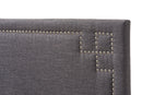 Viva Dark Gray Fabric Upholstered Twin Size Headboard Baxton