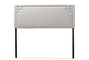 Viva Grayish Beige Fabric Upholstered Full Size Headboard Baxton