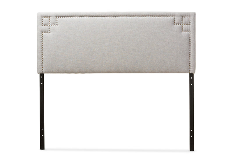 Viva Modern and Contemporary Grayish Beige Fabric Upholstered Full Size Headboard