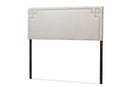 Viva Grayish Beige Fabric Upholstered Full Size Headboard Baxton
