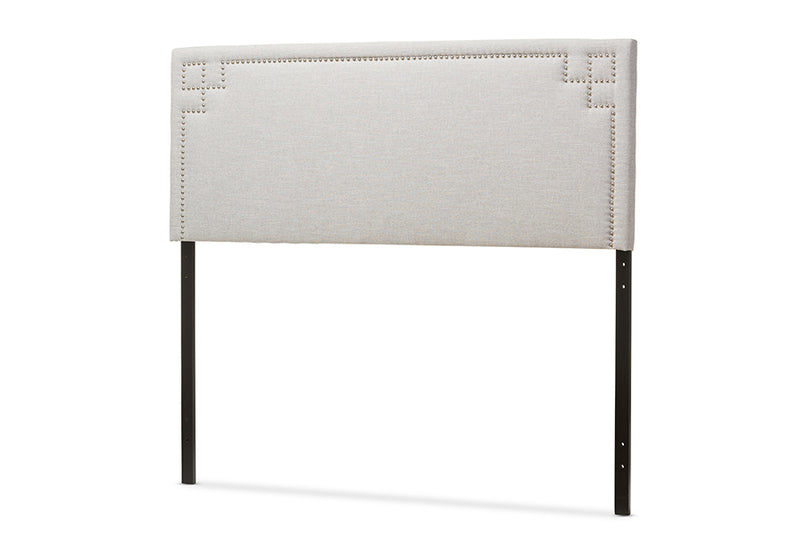 Viva Modern and Contemporary Grayish Beige Fabric Upholstered Full Size Headboard