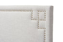 Viva Grayish Beige Fabric Upholstered Full Size Headboard Baxton