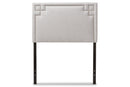Viva Grayish Beige Fabric Upholstered Twin Size Headboard Baxton