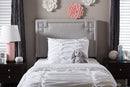 Viva Grayish Beige Fabric Upholstered Twin Size Headboard Baxton