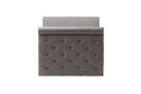 Galen Gray Fabric Tufted Twin Size Daybed w/Roll-out Trundle Baxton