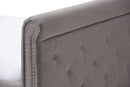 Galen Gray Fabric Tufted Twin Size Daybed w/Roll-out Trundle Baxton