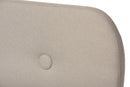 Sherine Solid Walnut Wood Light Beige Fabric Upholstered Queen Size Platform Bed Baxton