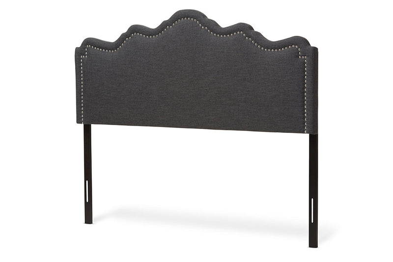 Carlyn Dark Gray Fabric Full Size Headboard Baxton