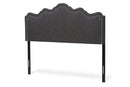 Carlyn Dark Gray Fabric Queen Size Headboard Baxton