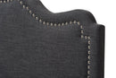 Carlyn Dark Gray Fabric Full Size Headboard Baxton