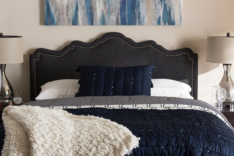 Carlyn Dark Gray Fabric Full Size Headboard Baxton