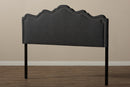 Carlyn Dark Gray Fabric Queen Size Headboard Baxton