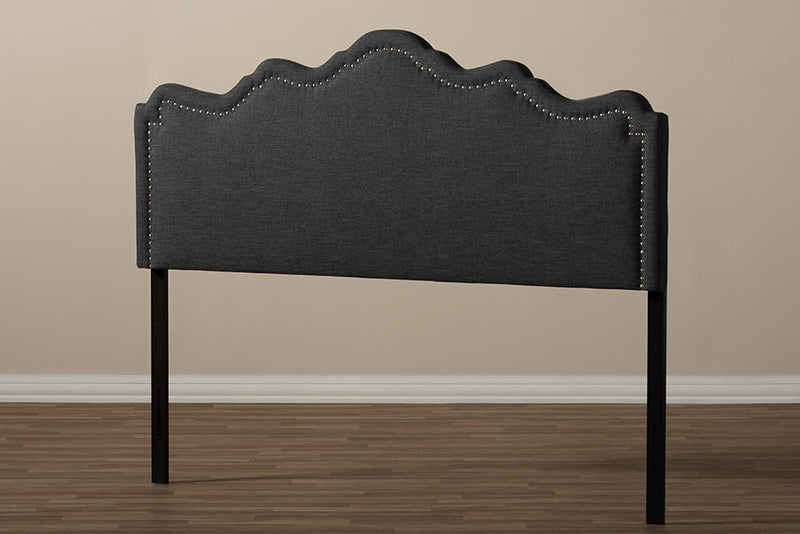 Carlyn Dark Gray Fabric Full Size Headboard Baxton