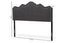 Carlyn Dark Gray Fabric Full Size Headboard Baxton