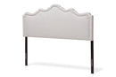 Carlyn Greyish Beige Fabric Queen Size Headboard Baxton