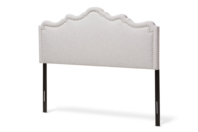 Carlyn Greyish Beige Fabric Full Size Headboard Baxton