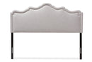 Carlyn Greyish Beige Fabric King Size Headboard Baxton