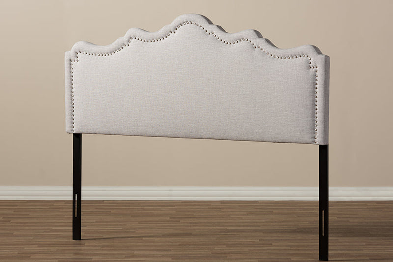 Carlyn Greyish Beige Fabric Full Size Headboard Baxton