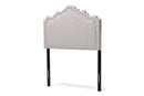 Carlyn Greyish Beige Fabric Twin Size Headboard Baxton