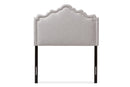 Carlyn Greyish Beige Fabric Twin Size Headboard Baxton