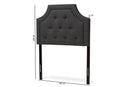 Augustine Dark Gray Fabric Twin Size Headboard Baxton