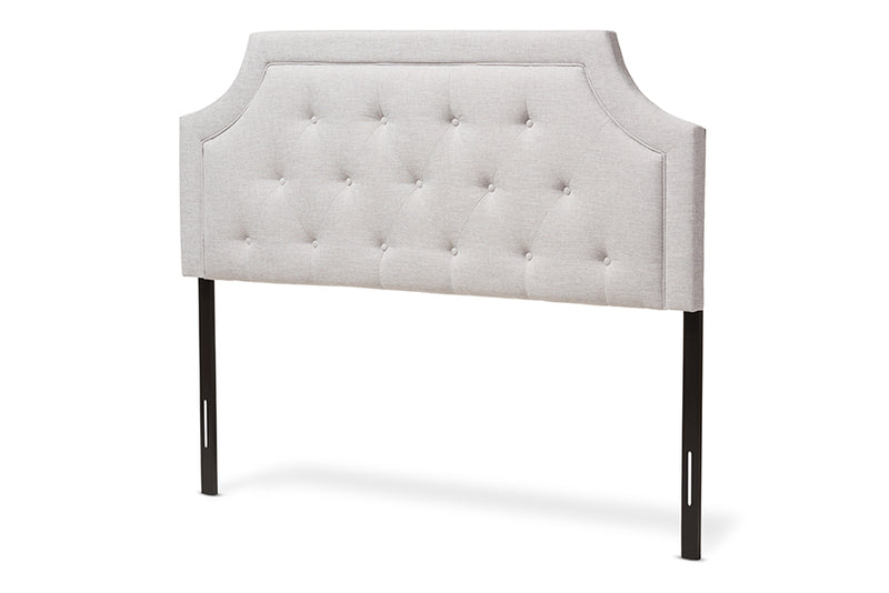 Augustine Modern and Contemporary Greyish Beige Fabric King Size Headboard