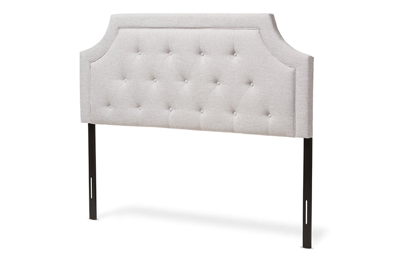 Augustine Greyish Beige Fabric Full Size Headboard Baxton