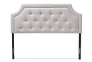 Augustine Greyish Beige Fabric King Size Headboard Baxton