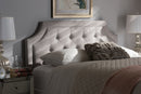 Augustine Greyish Beige Fabric Full Size Headboard Baxton