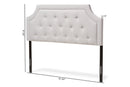 Augustine Greyish Beige Fabric Queen Size Headboard Baxton