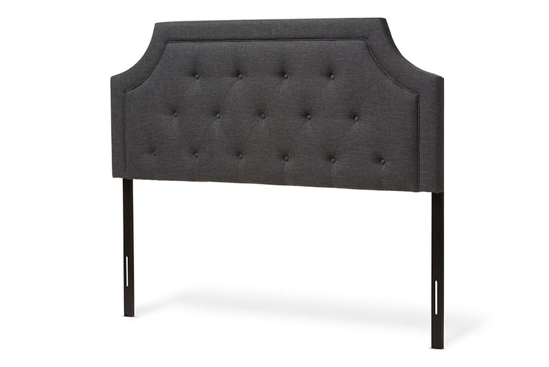 Augustine Dark Gray Fabric Full Size Headboard Baxton