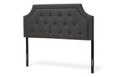 Augustine Dark Gray Fabric King Size Headboard Baxton