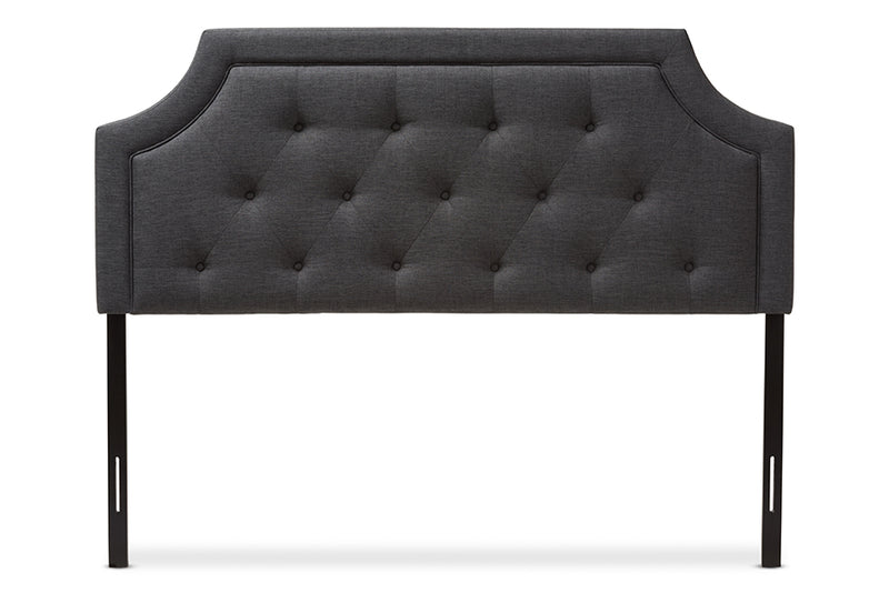 Augustine Modern and Contemporary Dark Gray Fabric King Size Headboard