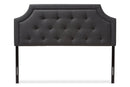 Augustine Dark Gray Fabric King Size Headboard Baxton