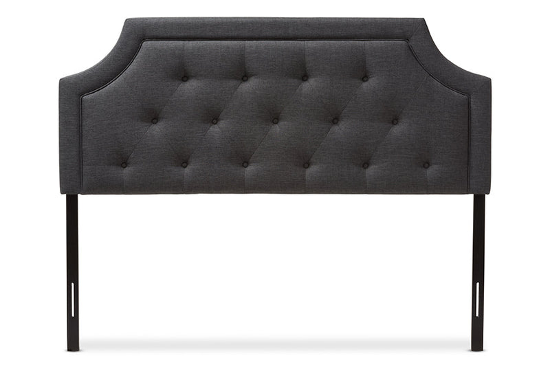 Augustine Dark Gray Fabric Full Size Headboard Baxton